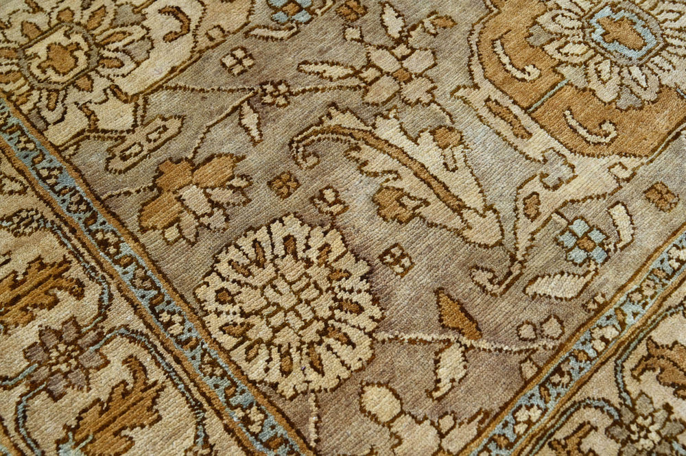 5x8 Gold, Beige, Blue Color Hand Knotted Oushak Wool Traditional Oriental Rug