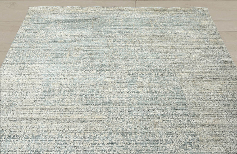 8x10 Celadon, Beige, Color Hand Knotted 100% Wool Modern & Contemporary Oriental Rug