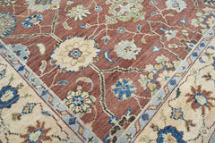 Multi Size Brown Beige Sage Color Hand Knotted Indo Oushak Wool Traditional Oriental Rug