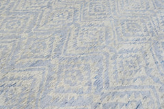 Multi Size Gray Blue Color Hand Knotted Oushak Wool Oriental Rug