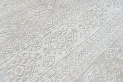 Multi Size Tone on Tone Gray Color Hand Knotted Oushak Wool Oriental Rug