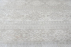 Multi Size Tone on Tone Gray Color Hand Knotted Oushak Wool Oriental Rug