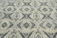 Multi Size Tone On Tone Gray Color Hand Knotted Indo Oushak Wool Modern & Contemporary Oriental Rug