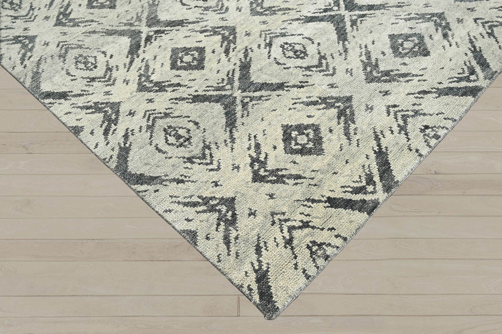Multi Size Tone On Tone Gray Color Hand Knotted Indo Oushak Wool Modern & Contemporary Oriental Rug