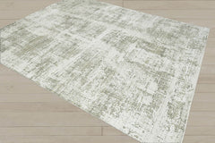 Multi Size Ivory Gray Beige Color Hand Knotted Wool Modern & Contemporary Oriental Rug