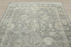 Multi Size Gray Beige Color Hand Knotted Indo Oushak Wool Traditional Oriental Rug