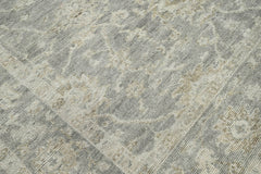 Multi Size Gray Beige Color Hand Knotted Indo Oushak Wool Traditional Oriental Rug