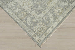 Multi Size Gray Beige Color Hand Knotted Indo Oushak Wool Traditional Oriental Rug