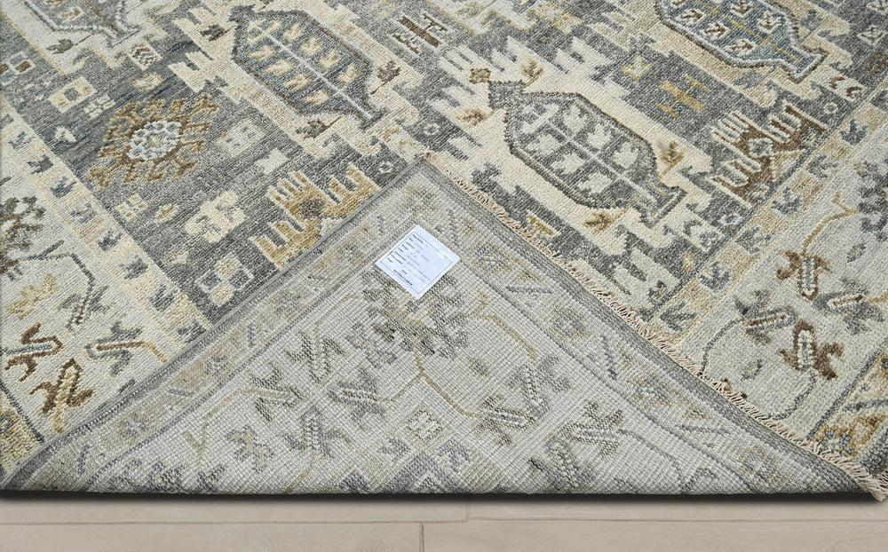 8x10 Gray, Brown, Beige Color Hand Knotted 100% Wool Oriental Rug