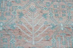 10x14 Blush, Aqua, Ivory Color Hand Knotted 100% Wool Transitional Oriental Rug