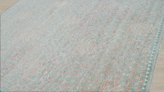 10x14 Blush, Aqua, Ivory Color Hand Knotted 100% Wool Transitional Oriental Rug