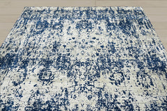 Multi Size Gray Blue Color Hand Knotted Oushak Wool Transitional Oriental Rug