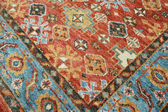 Multi Size Coral Blue Ivory Color Hand Knotted Oushak Wool Oriental Rug