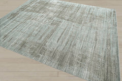 8x10 Gray, Blue, Color Hand Knotted 100% Wool Modern & Contemporary Oriental Rug
