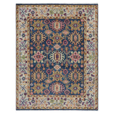 8x10 Navy, Gray, Biege Color Hand Knotted Oushak Wool Oriental Rug