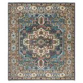 8x10 Teal
, Ivory, Peach
Color Hand Knotted Oushak Wool Traditional Oriental Rug