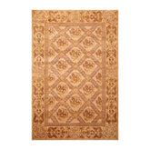6x9 Caramel, Gold, Brown Color Hand Knotted Tibetan 100% Wool Traditional Oriental Rug