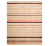 8x10 Beige, Tan, Coral Color Hand Knotted 100% Wool Modern Oriental Rug