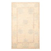 4x6 Beige, Taupe, Slate Color Hand Knotted 100% Wool Transitional Oriental Rug