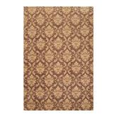 6x9 Brown, Caramel, Color Hand Knotted 100% Wool Transitional Oriental Rug