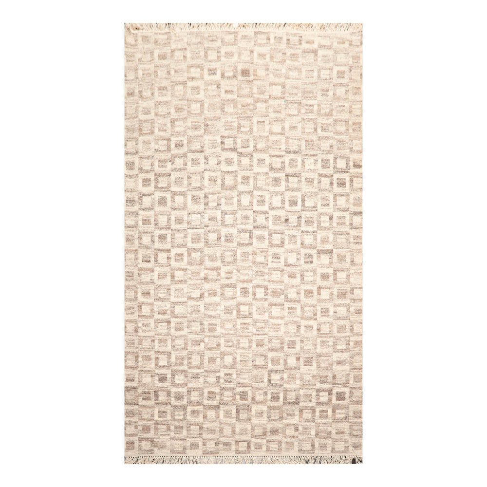 5x8 Beige, Brown, Color Hand Knotted Soumak 100% Wool Modern Oriental Rug