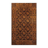 6x9 Charcoal, Brown, Gold Color Hand Knotted 100% Wool Transitional Oriental Rug