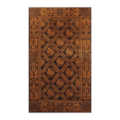 6x9 Charcoal, Brown, Gold Color Hand Knotted 100% Wool Transitional Oriental Rug