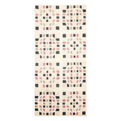 3x5 Cream, Brown, Black Color Hand Knotted 100% Wool Modern Oriental Rug
