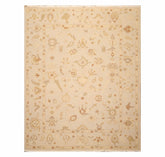 8x10 Moss, Beige, Brown Color Hand Knotted 100% Wool Traditional Oriental Rug