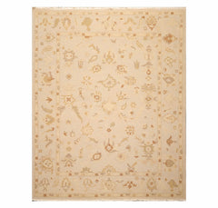 8x10 Moss, Beige, Brown Color Hand Knotted 100% Wool Traditional Oriental Rug