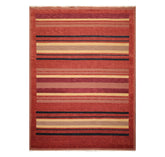 9x12 Rust, Brown, Navy Color Hand Knotted 100% Wool Modern Oriental Rug