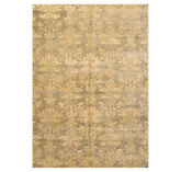 6x9 Moss, Light Gold, Color Hand Knotted 100% Wool Transitional Oriental Rug