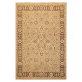 6x9 Champaign, Gray, Brown Color Hand Knotted 100% Wool Traditional Oriental Rug
