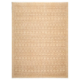 9x12 Beige, Brown, Color Hand Knotted 100% Wool Transitional Oriental Rug
