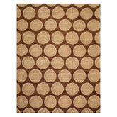 9x12 Olive, Beige, Brown Color Hand Knotted 100% Wool Transitional Oriental Rug