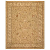 9x12 Tan, Beige, Gray Color Hand Knotted Chobi Peshawar 100% Wool Traditional Oriental Rug
