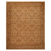 8x10 Tan, Brown, Coral Color Hand Knotted Pak Persian 100% Wool Traditional Oriental Rug