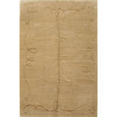 6x9 Moss, Gold, Color Hand Knotted Wool & Silk Modern Oriental Rug