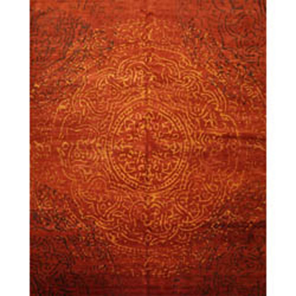 8x10 Terracotta, Gold, Color Hand Knotted Tamarian 100% Wool Modern Oriental Rug
