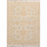 2x3 Gray, Tan, Color Hand Knotted Soumak 100% Wool Transitional Oriental Rug