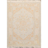 2x3 Gray, Tan, Beige Color Hand Knotted Soumak 100% Wool Transitional Oriental Rug