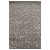 Knotted Rug Tone on Tone Gray Hand Knotted 2'x3' Tibetan Modern Contemporary Wool and Silk Oriental Area Rug