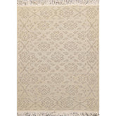 2x3 Tone on Tone Beige, , Color Hand Knotted Soumak 100% Wool Transitional Oriental Rug