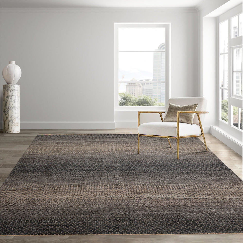 8x10 Gray, Beige, Color Hand Knotted 100% Wool Modern Oriental Rug