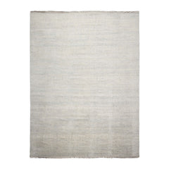 Knotted Rug Beige Gray Hand Knotted Multi Size Wool and Silk Grass Modern Rugs