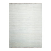 Knotted Rug Blue White Hand Knotted Multi Size Wool and Silk Grass Modern Rugs