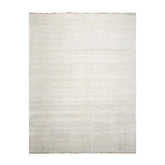 Knotted Rug Beige Gray Hand Knotted Multi Size Wool and Silk Grass Modern Rugs