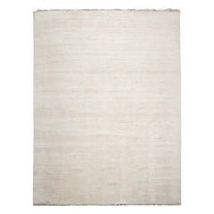 Knotted Rug Beige Gray Hand Knotted Multi Size Wool and Silk Grass Modern Rugs