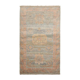 3x5 Sea Foam, Blush, Blue Color Hand Knotted Oushak 100% Wool Traditional Oriental Rug