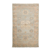 3x5 Mint, Beige, Brown Color Hand Knotted Oushak 100% Wool Traditional Oriental Rug